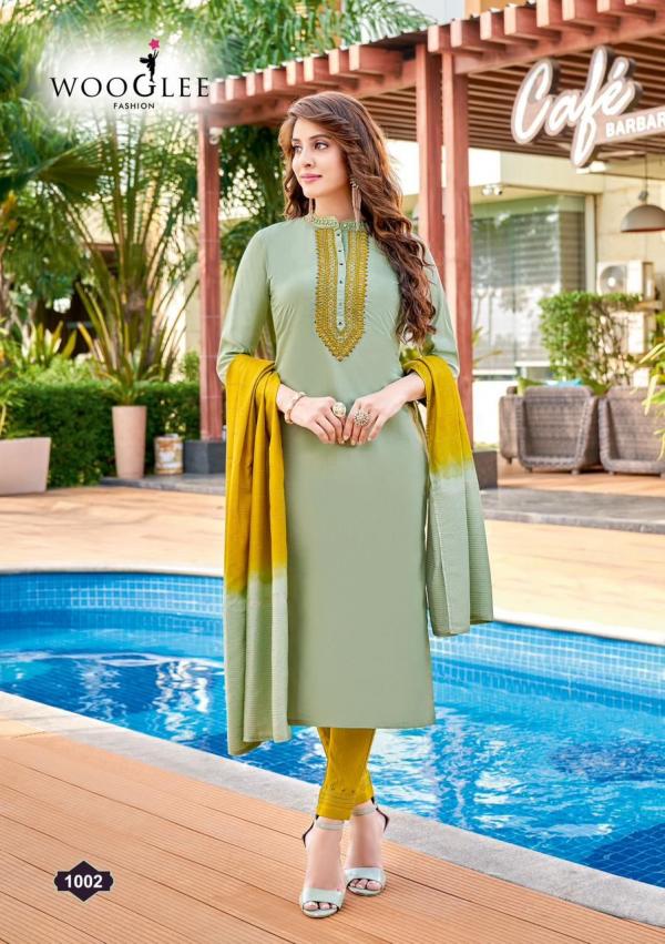 Wooglee Rangat New viscose Kurti With Bottom Dupatta Collection